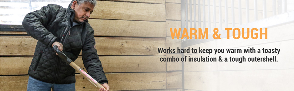 Warm and tough. Works hard to keep you warm with a toasty combo of insulation and a tough outershell.