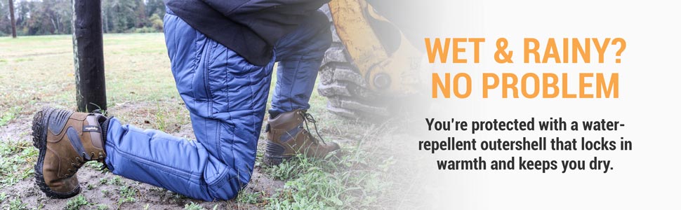 Wet and rainy? No problem. You're protected with water-repellent outershell that locks in warmth and keeps you dry.