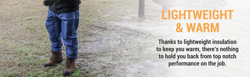 Lightweight and warm. Thanks to lightweight insulation to keep you warm, there's nothing to hold you back from top notch performance on the job.