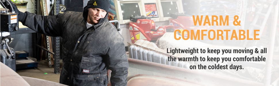 Warm and comfortable. Lightweight to keep you moving and all the warmth to keep you comfortable on the coldest days.