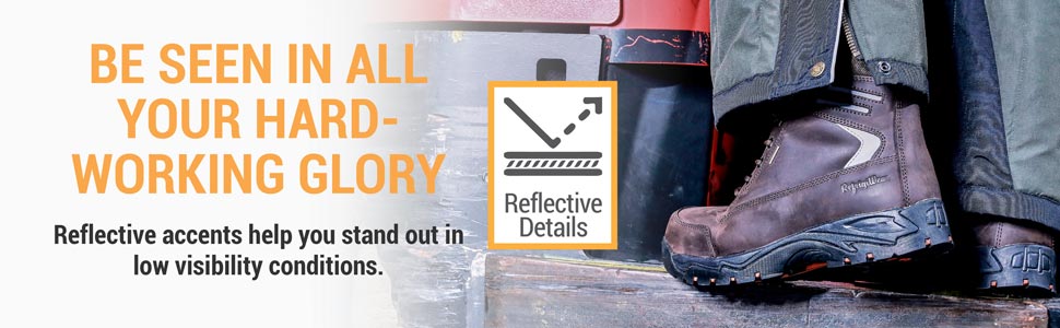 Be seen in all your hard-working glory. Reflective accents help you stand out in low visibility conditions.