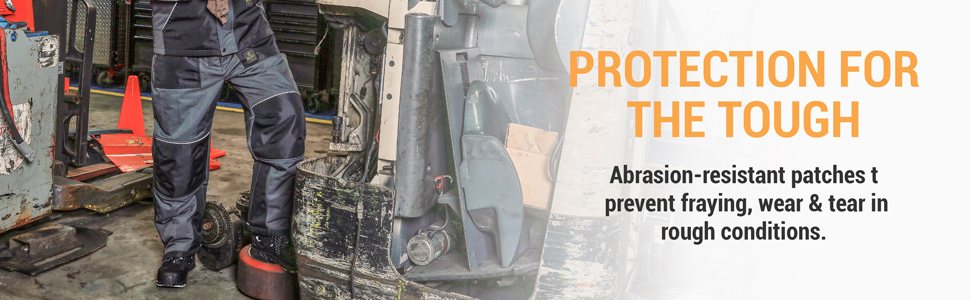 Protection for the tough. Abrasion-resistant patches to prevent fraying, wear and tear in rough conditions.