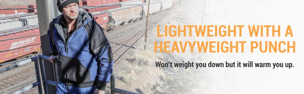 Lightweight with a heavyweight punch. Won't weigh you down but it will warm you up.