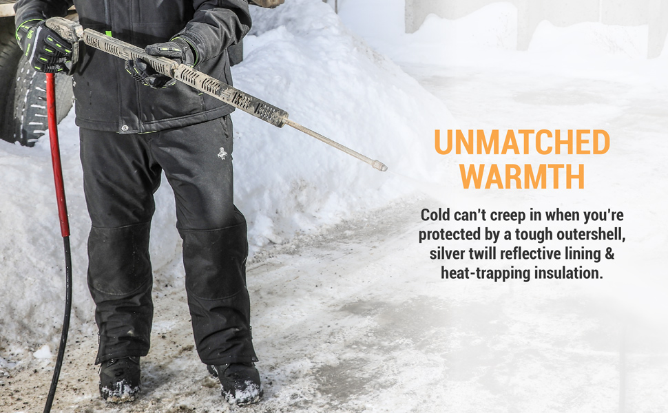Unmatched warmth.  Cold can't creep in when your protected by a tough outershell, silver twill reflective lining, and heat-trapping insulation.